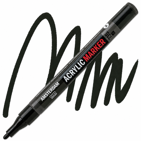 ΜΑΡΚΑΔΟΡΟΣ ΑΚΡΥΛΙΚΟΣ AMSTERDAM 2mm 735 Oxide Black SW