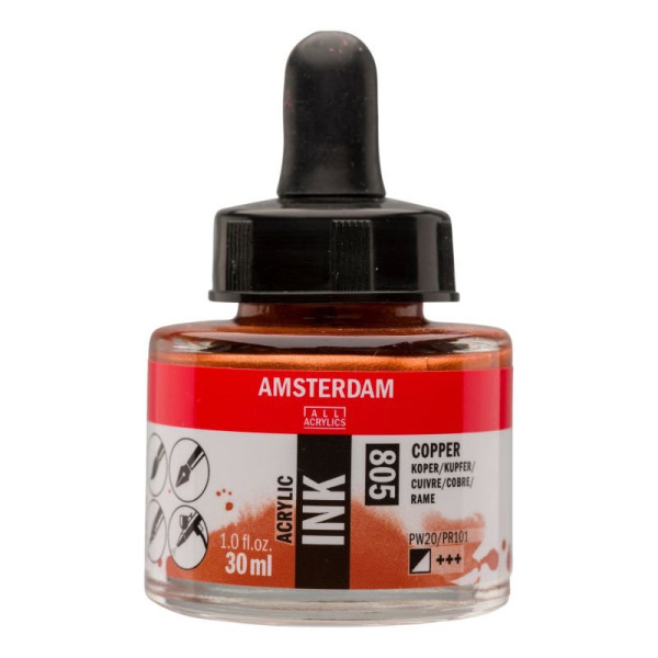ΜΕΛΑΝΙ INK AMSTERDAM 30ml 805 COPPER