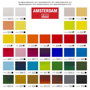 ΣΕΤ ΑΚΡΥΛΙΚΑ AMSTERDAM 36x20ml General selection set
