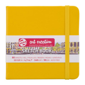 ΜΠΛΟΚ ΣΧΕΔΙΟΥ 12x12 Golden Yellow ΜΕ ΛΑΣΤΙΧΟ ART CREATION 140g 80ΦΥΛΛΑ