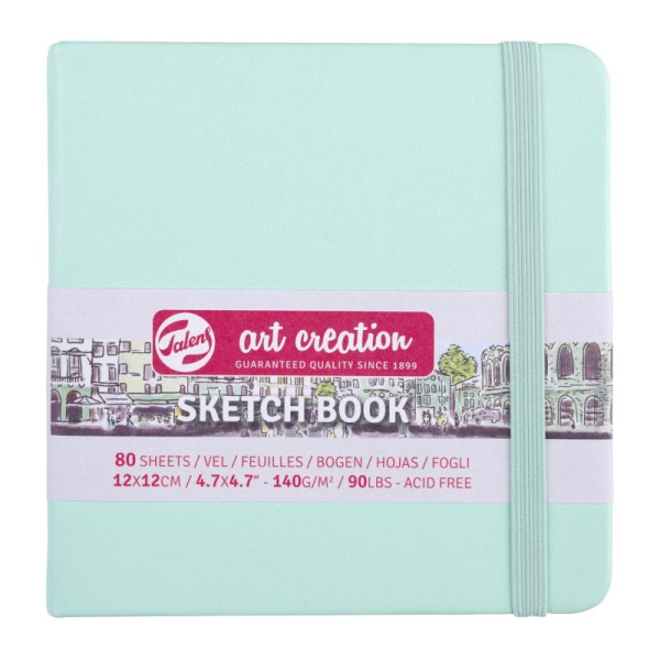 ΜΠΛΟΚ ΣΧΕΔΙΟΥ 12x12 Fresh Mint ΜΕ ΛΑΣΤΙΧΟ ART CREATION 140g 80ΦΥΛΛΑ