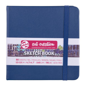 ΜΠΛΟΚ ΣΧΕΔΙΟΥ 12x12 Navy Blue ΜΕ ΛΑΣΤΙΧΟ ART CREATION 140g 80ΦΥΛΛΑ