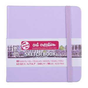 ΜΜΠΛΟΚ ΣΧΕΔΙΟΥ 12x12 Paste Violet ΜΕ ΛΑΣΤΙΧΟ ART CREATION 140g 80ΦΥΛΛΑ