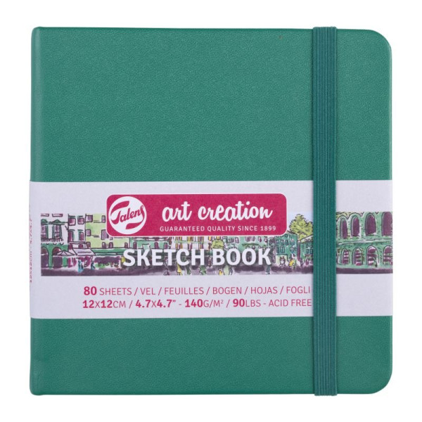 ΜΠΛΟΚ ΣΧΕΔΙΟΥ 12x12 Forest Green ΜΕ ΛΑΣΤΙΧΟ ART CREATION 140g 80ΦΥΛΛΑ