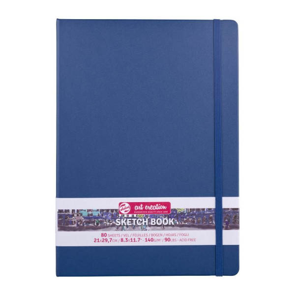 ΜΠΛΟΚ ΣΧΕΔΙΟΥ 21x30 Navy Blue ΜΕ ΛΑΣΤΙΧΟ ART CREATION 140g 80 ΦΥΛΛΑ