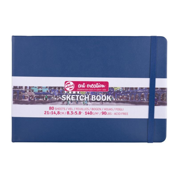ΜΠΛΟΚ ΣΧΕΔΙΟΥ 15x21 Navy Blue ΠΛΑΓΙΟ ΜΕ ΛΑΣΤΙΧΟ ART CREATION 140g 80 ΦΥΛΛΑ
