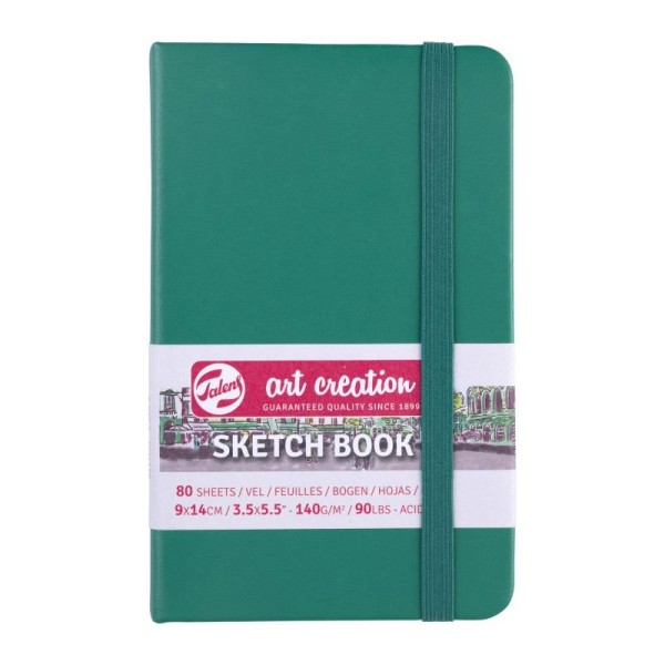 ΜΠΛΟΚ ΣΧΕΔΙΟΥ 9x14 Forest Green ΜΕ ΛΑΣΤΙΧΟ ART CREATION 140g 80ΦΥΛΛΑ