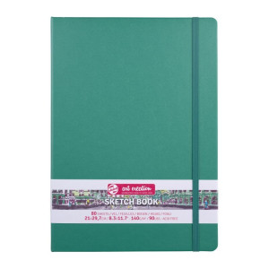 ΜΠΛΟΚ ΣΧΕΔΙΟΥ 21x30 Forest Green ΜΕ ΛΑΣΤΙΧΟ ART CREATION 140g 80 ΦΥΛΛΑ
