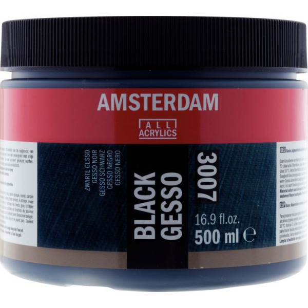 AMSTERDAM GESSO BLACK 3007 500ml