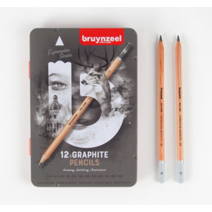 ΣΕΤ ΜΟΛΥΒΙΑ ΣΧΕΔΙΟΥ EXPRESSION GRAPHITE ΣΕ ΜΕΤΑΛΛΙΚΗ ΚΑΣΕΤΙΝΑ 12 ΤΕΜ