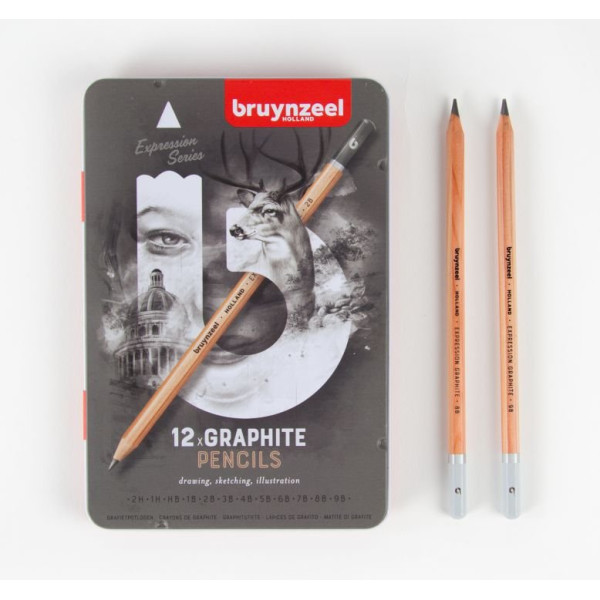 ΣΕΤ ΜΟΛΥΒΙΑ ΣΧΕΔΙΟΥ EXPRESSION GRAPHITE ΣΕ ΜΕΤΑΛΛΙΚΗ ΚΑΣΕΤΙΝΑ 12 ΤΕΜ