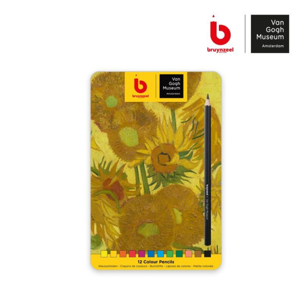ΣΕΤ ΞΥΛΟΜΠΟΓΙΑΣ ΣΕ ΜΕΤΑΛΛΙΚΗ ΚΑΣΕΤΙΝΑ Museum Van Gogh - Sunflowers | 12ΤΕΜ