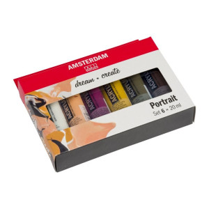 ΣΕΤ ΑΚΡΥΛΙΚΑ AMSTERDAM 6x20ml Portrait set