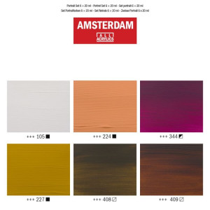 ΣΕΤ ΑΚΡΥΛΙΚΑ AMSTERDAM 6x20ml Portrait set