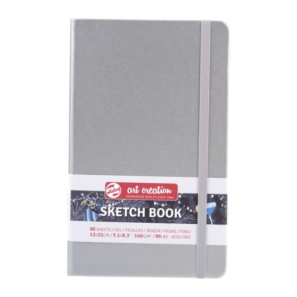 ΜΠΛΟΚ ΣΧΕΔΙΟΥ 13x21 Shiny Silver ΜΕ ΛΑΣΤΙΧΟ ART CREATION 140g 80 ΦΥΛΛΑ