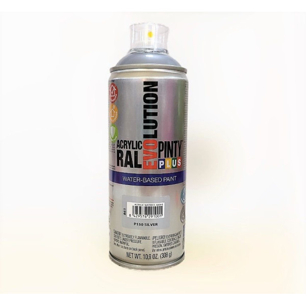 ΣΠΡΕΪ ΑΚΡΥΛΙΚΟ ΧΡΩΜΑ SILVER ΑΣΗΜΙ PINTY PLUS 400ML