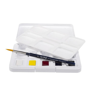 WATERCOLOUR POCKET BOX VAN GOGH ΣΕ ΠΑΣΤΙΛΙΕΣ 5 ΧΡΩΜΑΤΑ+7 ΑΔΕΙΕΣ ΘΗΚΕΣ
