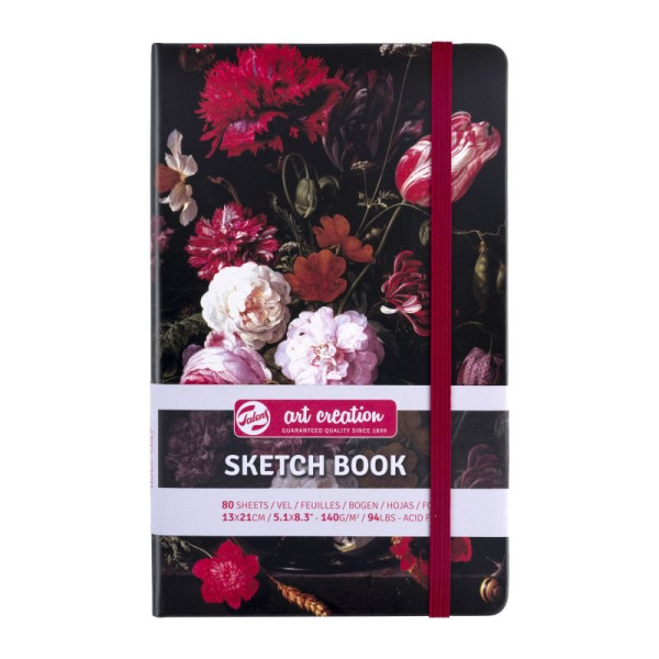 ΜΠΛΟΚ ΣΧΕΔΙΟΥ 13x21 Flower ΜΕ ΛΑΣΤΙΧΟ ART CREATION 140g 80 ΦΥΛΛΑ