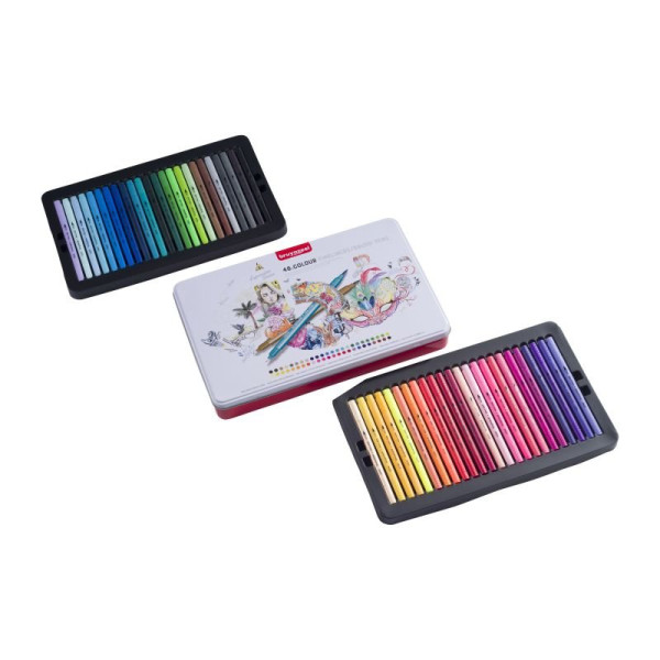 ΣΕΤ ΜΑΡΚΑΔΟΡΟΙ 48ΧΡΩΜΑΤΑ BRUSH  ΜΕ ΔΙΠΛΗ ΜΥΤΗ FINELINER  BRUYNZEEL CREATIVES