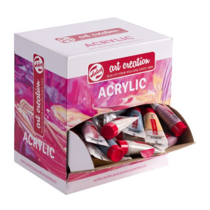 ΒΙΤΡΙΝΑ ΑΚΡΥΛΙΚΑ ART CREATION 100ΤΕΜ ΤΩΝ 12ml Metallic ΣΕ ΔΙΑΦΑΝΟ ΠΛΑΣΤΙΚΟ ΣΩΛΗΝΑ