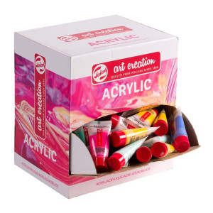 ΒΙΤΡΙΝΑ ΑΚΡΥΛΙΚΑ ARTCREATION 100ΤΕΜ ΤΩΝ 12ml Caribbean ΣΕ ΔΙΑΦΑΝΟ ΠΛΑΣΤΙΚΟ ΣΩΛΗΝΑ