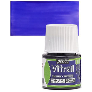 ΣΜΑΛΤΟ (ENAMEL) VITRAIL Deep Blue 45ml TRANSPARENT PEBEO