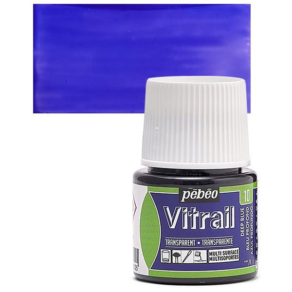 ΣΜΑΛΤΟ (ENAMEL) VITRAIL Deep Blue 45ml TRANSPARENT PEBEO