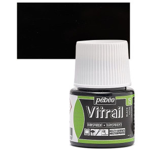 ΣΜΑΛΤΟ (ENAMEL) VITRAIL Black 45ml TRANSPARENT PEBEO
