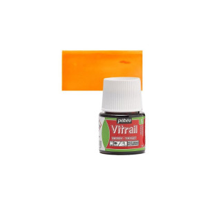 ΣΜΑΛΤΟ (ENAMEL) VITRAIL Orange 45ml TRANSPARENT PEBEO