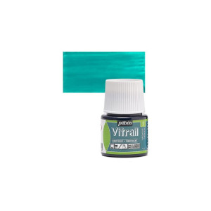ΣΜΑΛΤΟ (ENAMEL) VITRAIL Turquoise Blue 45ml TRANSPARENT PEBEO