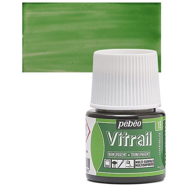 ΣΜΑΛΤΟ (ENAMEL) VITRAIL Chartreuse 45ml TRANSPARENT PEBEO