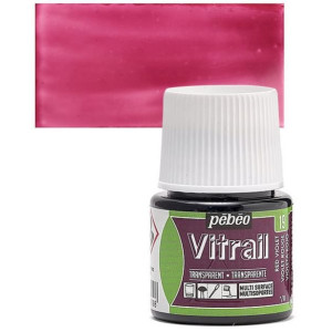 ΣΜΑΛΤΟ (ENAMEL) VITRAIL Red Violet 45ml TRANSPARENT PEBEO