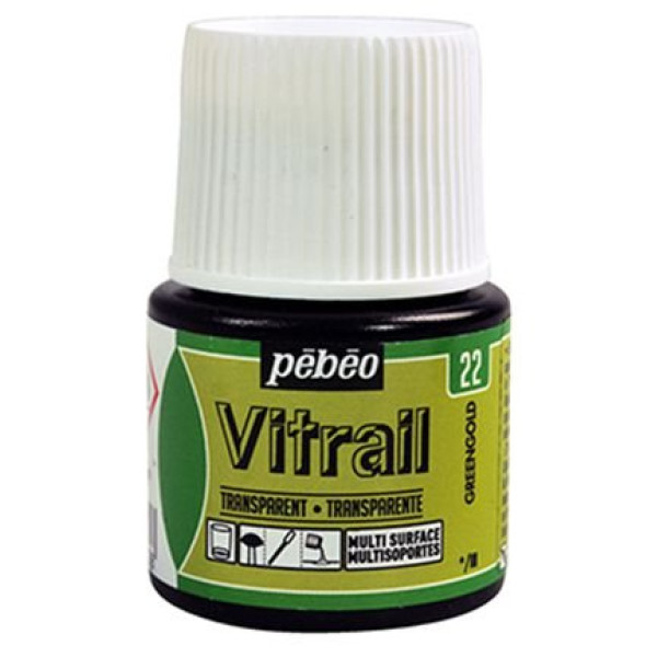 ΣΜΑΛΤΟ (ENAMEL) VITRAIL Green Gold 45ml TRANSPARENT PEBEO