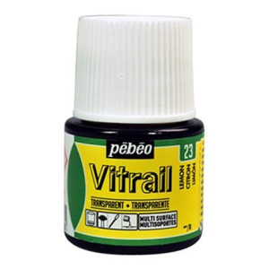 ΣΜΑΛΤΟ (ENAMEL) VITRAIL Lemon 45ml TRANSPARENT PEBEO
