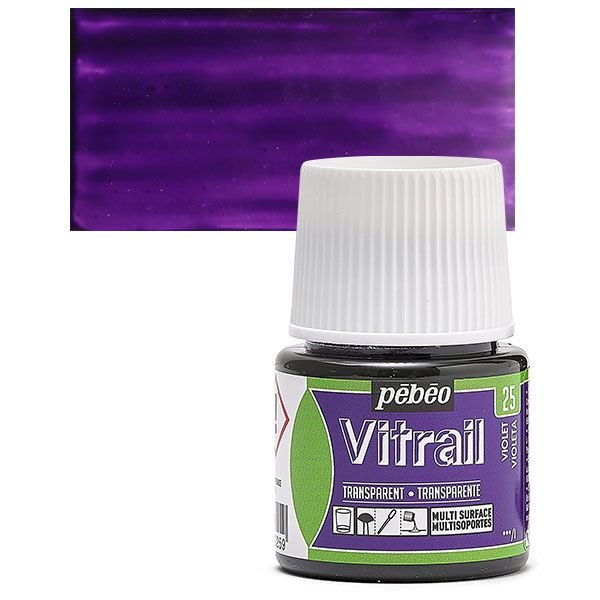 ΣΜΑΛΤΟ (ENAMEL) VITRAIL Violet 45ml TRANSPARENT PEBEO