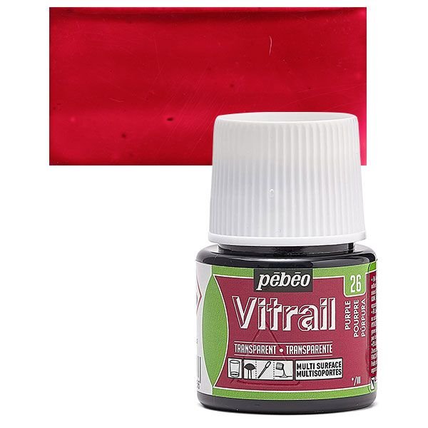 ΣΜΑΛΤΟ (ENAMEL) VITRAIL Purple 45ml TRANSPARENT PEBEO