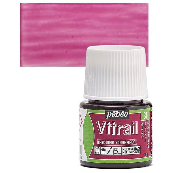 ΣΜΑΛΤΟ (ENAMEL) VITRAIL Old Pink 45ml TRANSPARENT PEBEO