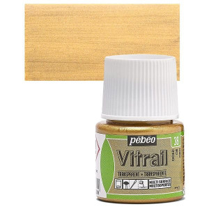 ΣΜΑΛΤΟ (ENAMEL) VITRAIL Gold 45ml TRANSPARENT PEBEO