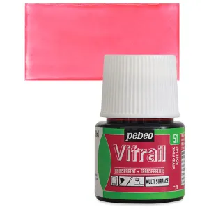 ΣΜΑΛΤΟ (ENAMEL) VITRAIL Vivid Pink 45ml TRANSPARENT PEBEO