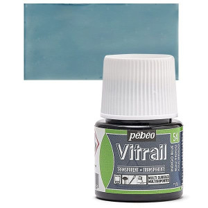 ΣΜΑΛΤΟ (ENAMEL) VITRAIL Indigo Blue 45ml TRANSPARENT PEBEO