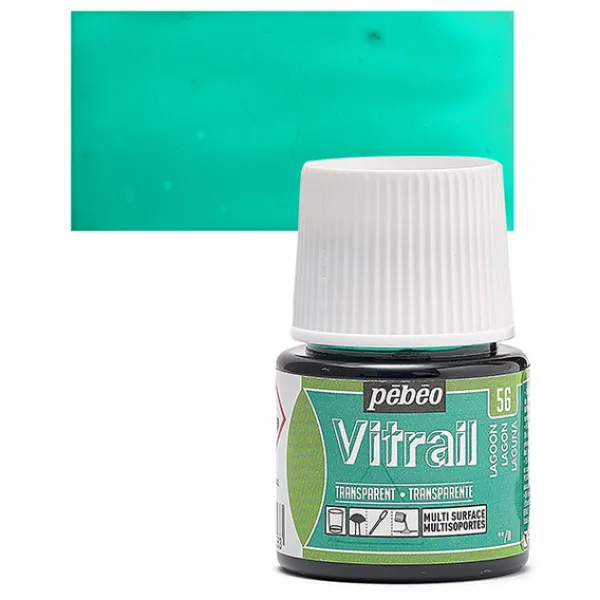 ΣΜΑΛΤΟ (ENAMEL) VITRAIL Lagoon 45ml TRANSPARENT PEBEO