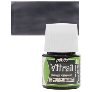 ΣΜΑΛΤΟ (ENAMEL) VITRAIL Smoky Grey 45ml TRANSPARENT PEBEO