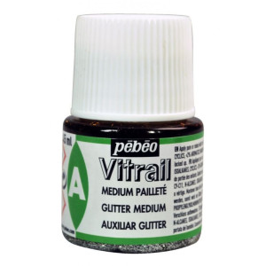 GLITTER MEDIUM ΓΙΑ ΧΡΩΜΑΤΑ ΣΜΑΛΤΟΥ 45ml PEBEO VITRAIL