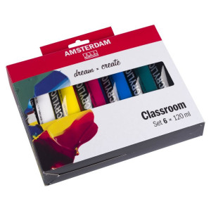 ΣΕΤ ΑΚΡΥΛΙΚΑ AMSTERDAM 6x120ml Classroom set