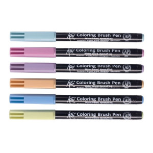ΜΑΡΚΑΔΟΡΟΙ BRUSH PEN KOI COLOUR ΣΕΤ 6ΤΕΜ EARTH