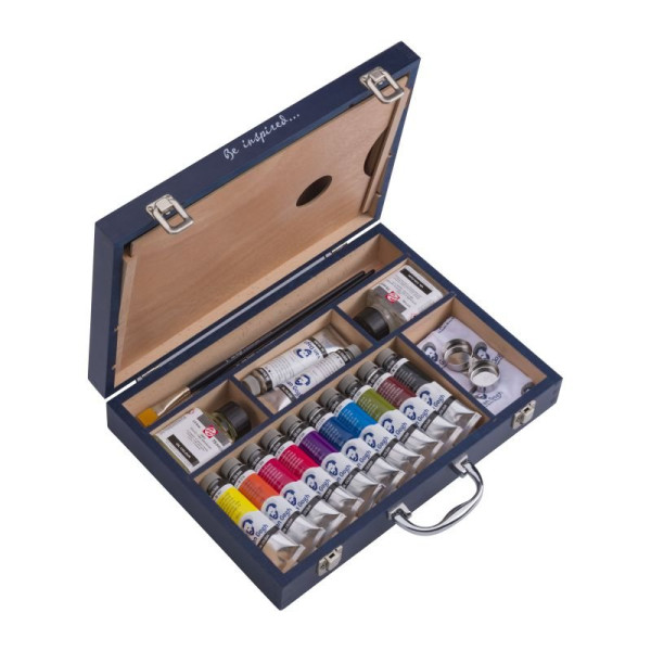 ΚΑΣΕΤΙΝΑ ΞΥΛΙΝΗ VAN GOGH ΣΕΤ ΛΑΔΙΑ 12x40ml & ΑΞΕΣΟΥΑΡ