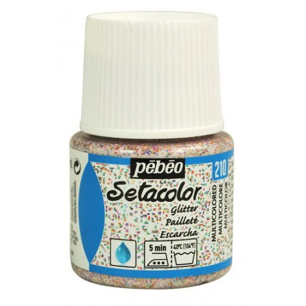 ΧΡΩΜΑ ΥΦΑΣΜΑΤΟΣ GLITTER Πολύχρωμο SETACOLOR LIGHT FABRICS 45 ml