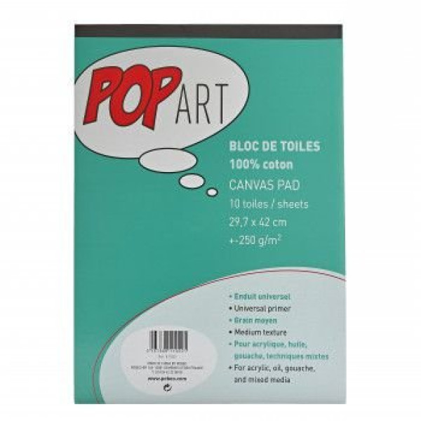 ΜΠΛΟΚ ΜΕ ΦΥΛΛΑ ΚΑΜΒΑ Α3 10φ ΒΑΜΒΑΚΕΡΟ 250GSM POP ART PEBEO