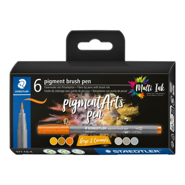 ΣΕΤ ΜΑΡΚΑΔΟΡΟΙ PIGMENT BRUSH PENS GREYS&CARAMELS 6 ΧΡΩΜΑΤΑ