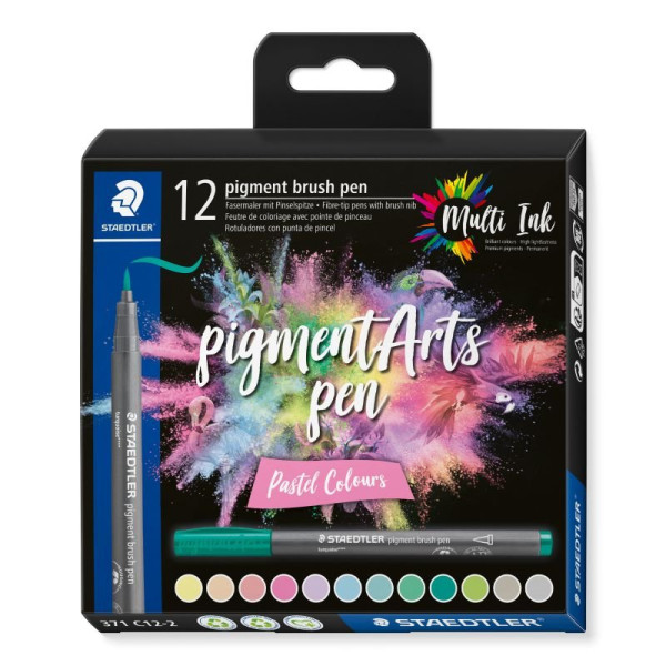 ΣΕΤ ΜΑΡΚΑΔΟΡΟΙ PIGMENT BRUSH PEN PASTEL COLOURS 12 ΧΡΩΜΑΤΑ